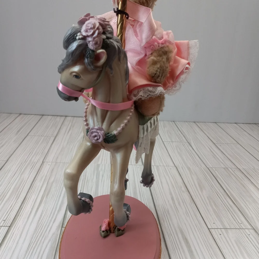 Ashton Drake Vintage 1997 Gallery Teddy Bears Coquette Carousel Horse
